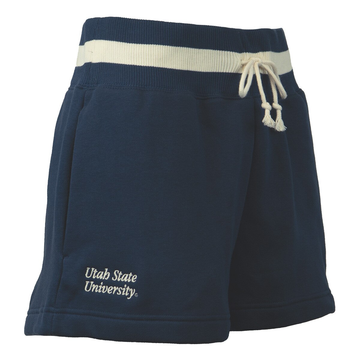 women's Utah State Univeristy navy nike shorts